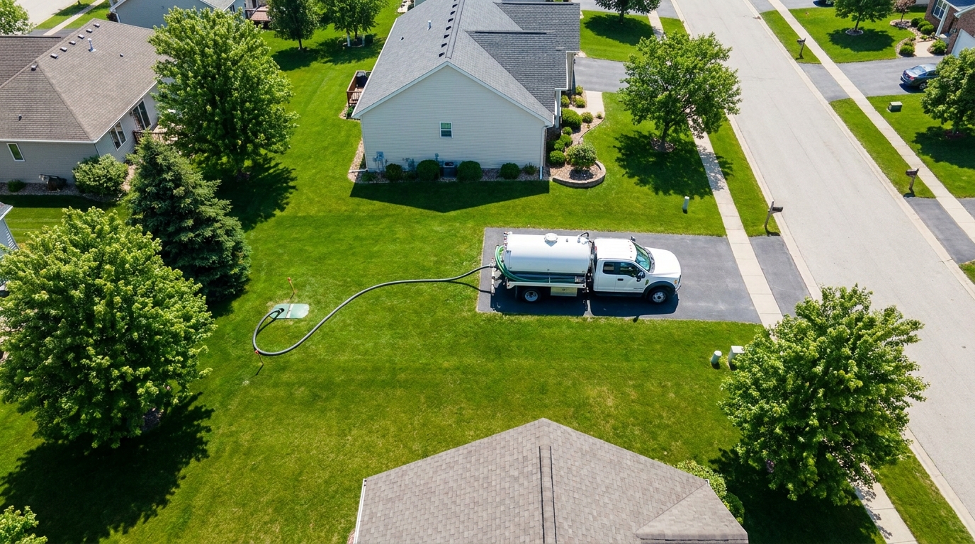 Septic service completed with yard fully restored in Georgetown